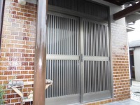 リフォの玄関引き戸リフォーム 羽曳野市 玄関引き戸(リシェント)取替え工事